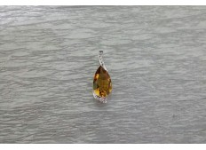 Diamond Citrine Pendant 